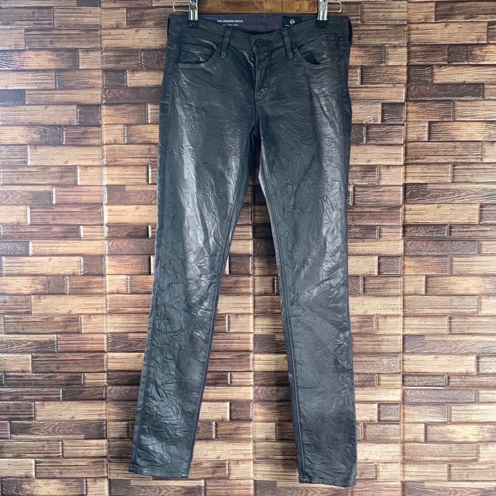 AG The Legging Ankle Super Skinny Wet Look Jeans 25R